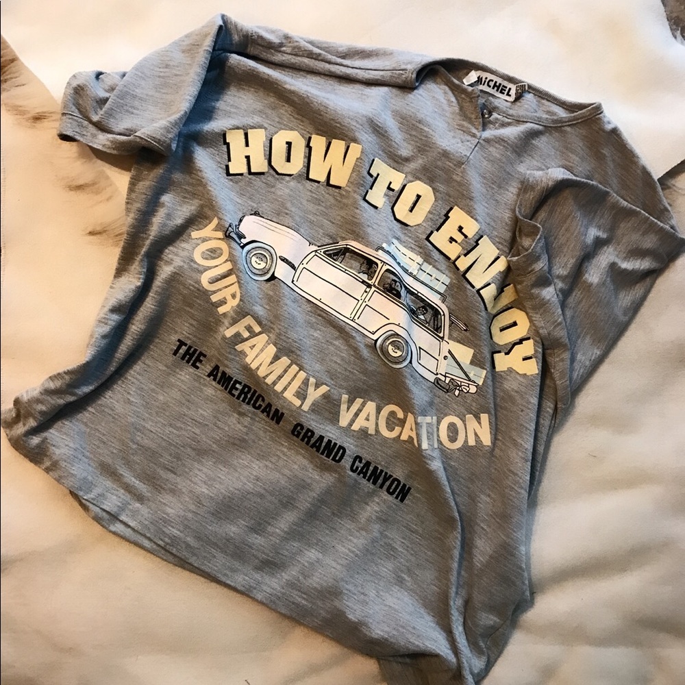 Retro/ vintage grey slouchy t S ( loose fit)